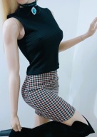 h_&_m czarna bluzka bez rękawów półgolf gothic halter S