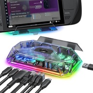 JSAUX Stacja Dokująca RGB do Steam Deck (OLED)/ROG Ally/Legion Go, 8 w 1