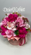 Flower box XL kwiaty mydlane róże bukiet prezent urodziny róż dzień kobiet