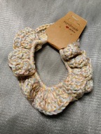 Gumka do włosów scrunchie szydełko rękodzieło