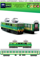LOKOMOTYWA EP07 + WAGON PKP INTERCITY MODEL KARTONOWY SKLALA 1:87 ModelUNIT