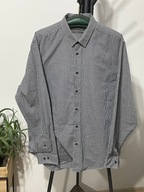 2 Koszula Primark subtelna kratka granat biel duża 2XL