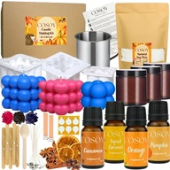 MEGA ZESTAW DO ROBIENIA ŚWIEC WYROBU ŚWIECZEK SOJOWYCH PREZENT DIY 47w1 XXL