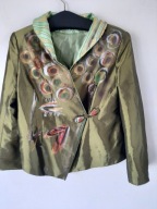 ŚLICZNA WŁOSKA MARYNARKA ŻAKIET MALOWANA ROZ.S/M WIZYTOWA