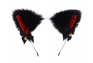 Kocie uszy opaska uszka kota przebranie CZARNE Anime kostium kot k-pop