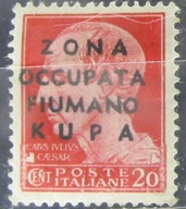 Włochy stary znaczek z nadrukiem Strefa (9/42