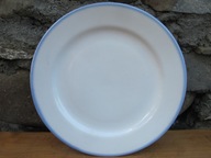 BŁĘKITNY Płaski Talerz Obiadowy_Porcelit TUŁOWICE PRL