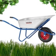 TACZKA OGRODOWA JEDNOKOŁOWA METALOWA GARDENLINE 130L DUŻA DO OGRODU 210KG