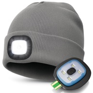 Czapka czarna swiecoca led prezent dla ojca syna dziadka ochronna bhp