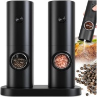 ELEKTRYCZNY MŁYNEK DO PIEPRZU SOLI ZESTAW 2 SZTUKI AUTOMATYCZNY NA BATERIE