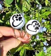 Bransoletka z łapką i sercem