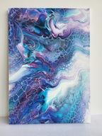 Przestrzeń zmysłów, abstrakcja, farby akrylowe, aukcja charytatywna