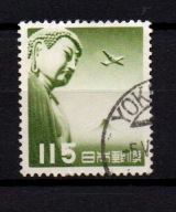 Znaczek Japonia 115 jenów 1952r. posąg Wielkiego Buddy