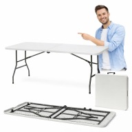 STÓŁ OGRODOWY SKŁADANY ROZKŁADANY CATERINGOWY BANKIETOWY DLA GOŚCI 180x74CM