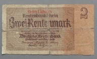 Niemcy 2 Rentenmark z 1937 roku , III RZESZA