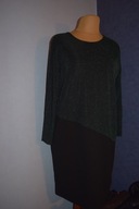 Piękna sukienka koktajlowa prawie nowa z błyszczącą nitką_48