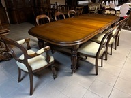 Angielski zestaw stylowy STÓŁ 8 KRZESEŁ 12 osób (KOMODA) meble Stylowe