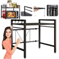 PÓŁKA NAD MIKROFALÓWKĘ TELESKOPOWA KUCHENNA STOJAK STELAŻ HACZYKI X6 REGAŁ