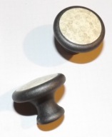 2x uchwyt meblowy gałka do mebli 34 mm ferro kolor żelazo jasny kamień