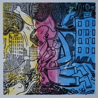 Ruski mir. 30 × 30 cm. 2025 r. (linoryt kol.)