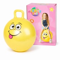 Piłka do Skakania Skoczek Gumowy z Uchwytem 45cm ZÓŁTA WYTRZYMAŁA MOCNA 3+