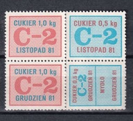 Karta zaopatrzenia, reglamentacja, cukier 1 kg + 0.5 kg, XI/XII 1981 /SZP1/