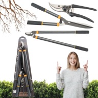 ZESTAW SEKATORÓW NOŻYCE DO ŻYWOPŁOTU GAŁĘZI 3SZT MOCNE POWERMAT OGRODOWE