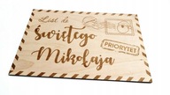 Tabliczka do zdjęć Rekwizyt do sesji świątecznej LIST DO MIKOŁAJA 20x15