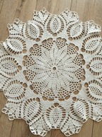 Obrus serwetka unikatowe szydełkowe rękodzieło serweta cacko ekri śr68