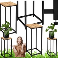 KWIECZNIK STOJĄCY PODŁOGOWY METALOWY LOFT CRAFT 63 CM – CZARNY MAT