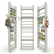 PÓŁKA, REGAŁ NA KSIĄŻKI DLA DZIECI MONTESSORI WĄSKI ZA DRZWI BIBLIOTECZKA