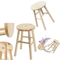 TABORET DREWNIANY KUCHENNY SOSNOWY SOLIDNY STOŁEK KRZESŁO NATURA DESIGN