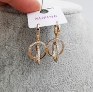 63515 KOLCZYKI 18K POZŁACANE 30/14 MM okręgi z cyrkoniami