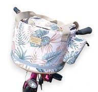 KOSZYK na rower LIŚCIE PALMY Kosz rowerowy z mocowaniem na prezent dla żony