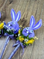 Palmy Wielkanocne Zajączek dla Dzieci Kolorowa Ręcznie Wykonana