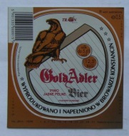 ETYKIETA PIWO JASNE PEŁNE GOLD ADLER BIER BROWAR KONSTANCIN