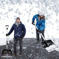 ŁOPATA DO ŚNIEGU, MOCNA SZEROKA SZUFLA, ALUMINIUM + OCYNK, POLSKA PRODUKCJA