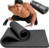MATA FITNESS NBR 180x61CM CZARNA – ANTYPOŚLIZGOWA + GRATIS EBOOK