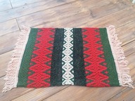 WEŁNIANA TKANA DEKORACYJNA POSZEWKA NA PODUSZKĘ FRĘDZLE 38 x 50