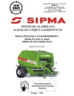 SIPMA PS 1210, 1211 - instrukcja obsługi, katalog części pras (2016- ...)