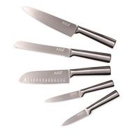 AXER Zestaw Noży Kuchennych 5 Części Stal Nierdzewna Pełny Metal