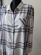 Bluzka damska 42 koszulowa mega długa efektowna kratka