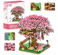 KLOCKI DOMEK HIT DRZEWKO BONSAI KWIAT WIŚNI LOTOSU PUZZLE 3D NOWE