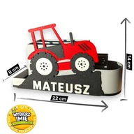 ORGANIZER, PRZYBORNIK TRAKTOR CIĄGNIK DLA CHŁOPCA. WYBIERZ IMIĘ