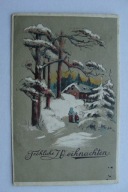 WESOŁYCH ŚWIĄT ZIMOWĄ PORĄ przedwojenna POCZTÓWKA