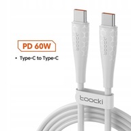 TOOCKI Kabel USB-C Do USB-C Przewód 2 Metry QC PD 60W Quick Charge Biały