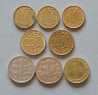 FINLANDIA OD 10 PENNIA DO 1 MARKI 1963-1996 ZESTAW 8 SZT. ŁADNE