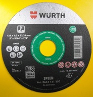 WURTH TARCZA TNĄCA STALI SZLACHETNEJ 125X1X22 ZEBRA 0664131250 CIENKA 125mm