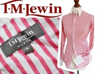 LEWIN cudo koszula MANKIET prążki SREBRNA nić S/M