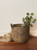 PIĘKNY KOSZ DO PRZECHOWYWANIA TRAWA MORSKA PLECIONY BOHO SCANDI NOWY